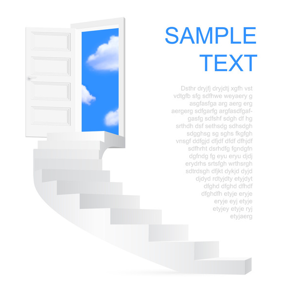 Stairs to sky with space for text. - Вектор, зображення