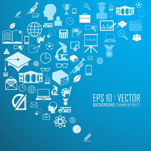 Iconos de educación Fondo
 - Vector, imagen
