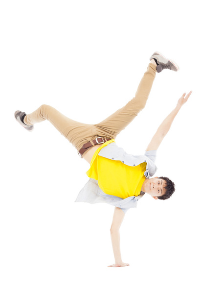 fiatal férfi tánc elegáns és hűvös breakdance - Fotó, kép