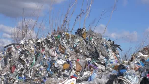 Depósito de plástico ilegal. O plástico tóxico exportado da Alemanha é recolhido em pedreiras vazias da Polónia e não é reciclado. - Filmagem, Vídeo