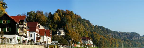 Осенняя панорама Саксонской Швейцарии
 - Фото, изображение