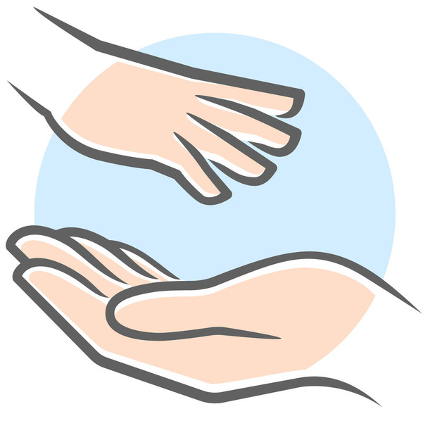 zorg hand handen pictogram in Moeder & Vaderdag categorie - Vector, afbeelding