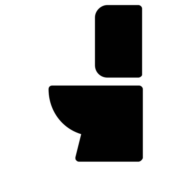 Bad Toilette wc Symbol in solidem Stil - Vektor, Bild