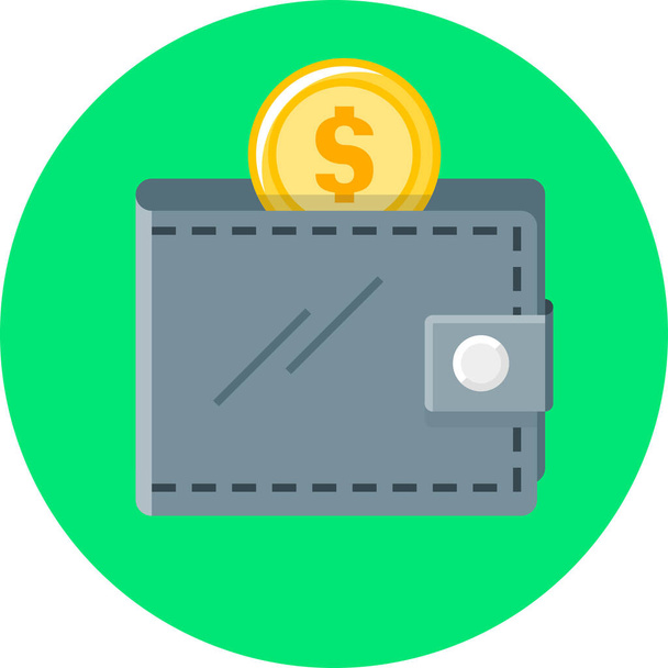 personal personal wallet wallet icon in Flat style - Vector, afbeelding