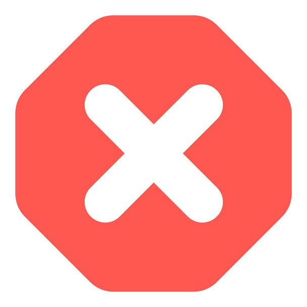 close stop cancel icon in Solid style - Vetor, Imagem
