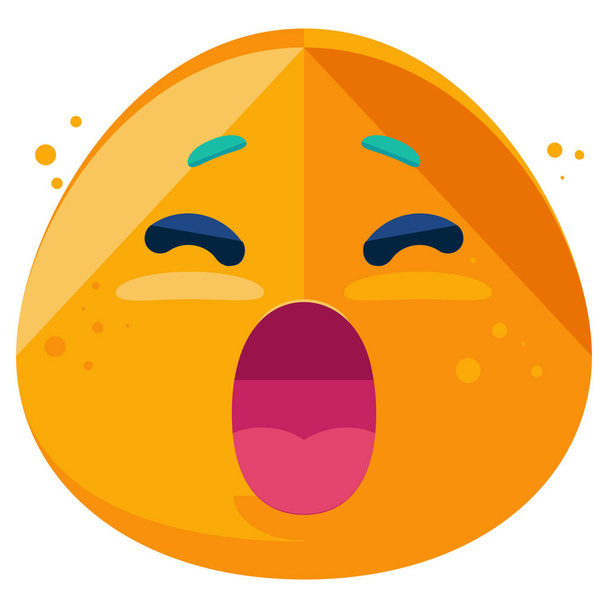 emoji, emotikon, twarz, uśmiech, zmęczenie, ziewanie ikoną z Emoticons Vol. 2 - Wektor, obraz