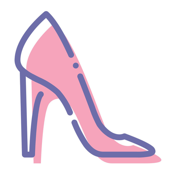 podpatek vysoké boty ikona v plněné obrysu stylu - Vektor, obrázek