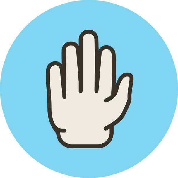 blocking gesture hand icon in Filled outline style - Vector, Imagen
