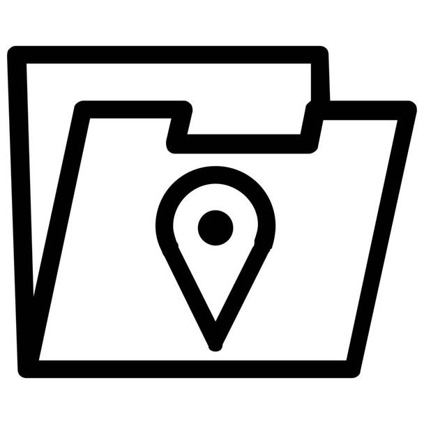 フォルダ、場所、地図、アーカイブ、データ、ディレクトリ、フォルダからのストレージアイコンVol.二 - ベクター画像