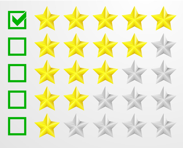 Рейтинг пяти звезд
 - Вектор,изображение