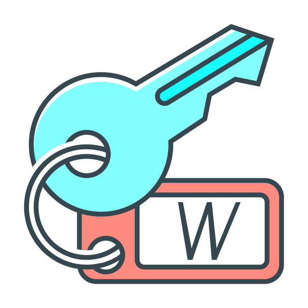 Schlüsselwort-Suche Schlüsselwort-Symbol im ausgefüllten Umrissstil - Vektor, Bild