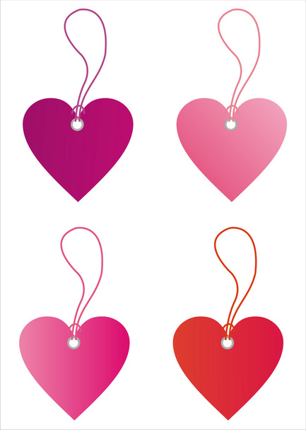 Set of 4 st. valentine's day sale tags - Διάνυσμα, εικόνα