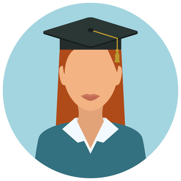 education, graduate, medical, science, woman, female, healthcare icon from People of Medical, Education and Science - Vector, Image