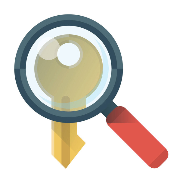 keyword search seo icon in Flat style - Vector, Image