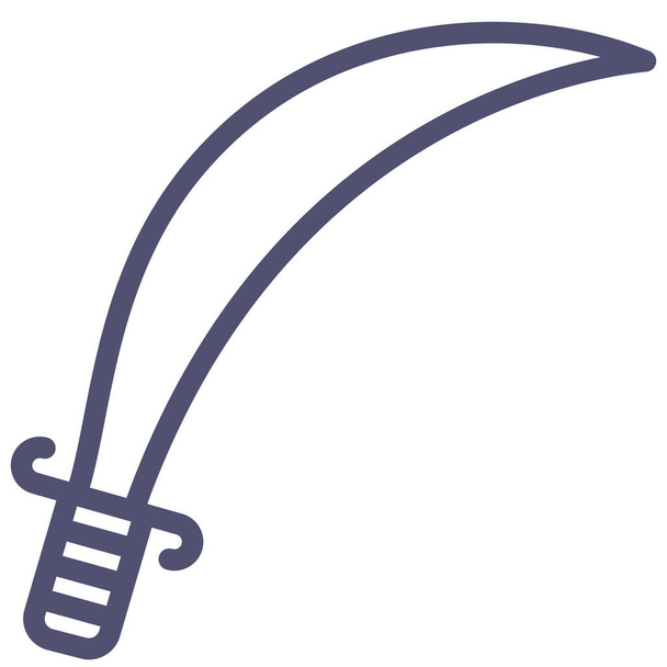 icona sciabola pirata zibellino in stile Outline - Vettoriali, immagini