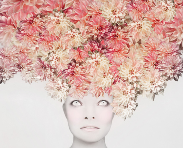 flores na minha cabeça
 - Foto, Imagem