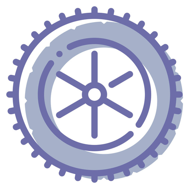 ojetá ikona pneumatiky v kategorii Auto servis a opravy - Vektor, obrázek