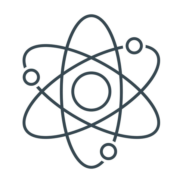 icono de la física atómica en estilo de esquema - Vector, Imagen