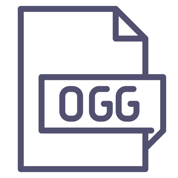 estensione audio ogg icona in File e cartelle categoria - Vettoriali, immagini