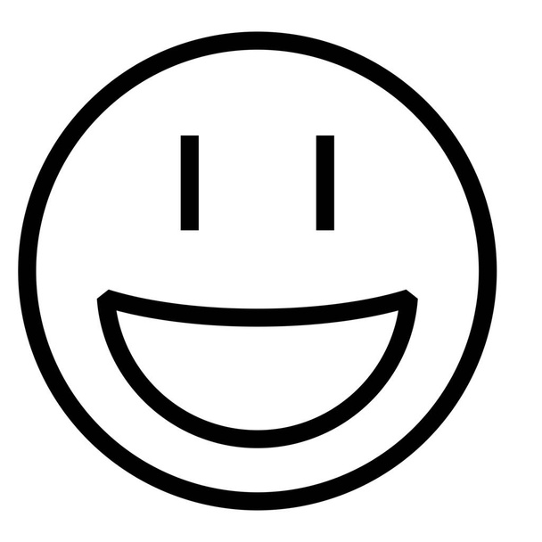 sonrisa Esquema Avatares icono en el estilo Esquema - Vector, Imagen
