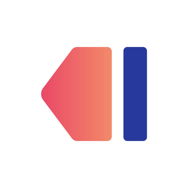 arrow left move icon in Smooth style - Wektor, obraz