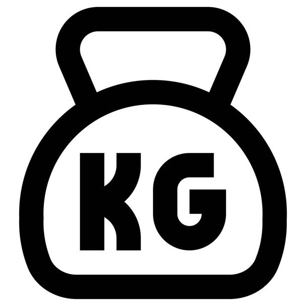 fitness tělocvična kg ikona v kategorii Fitness, jóga a dieta - Vektor, obrázek