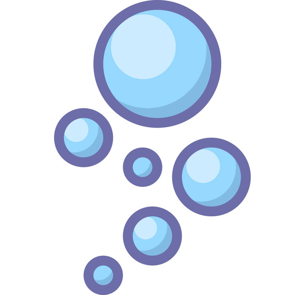 vzduchové bubliny mořská ikona v vyplněném obrysu stylu - Vektor, obrázek