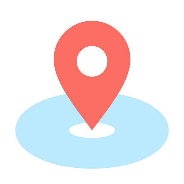 Coordonner l'icône de localisation GPS dans le style Flat - Vecteur, image