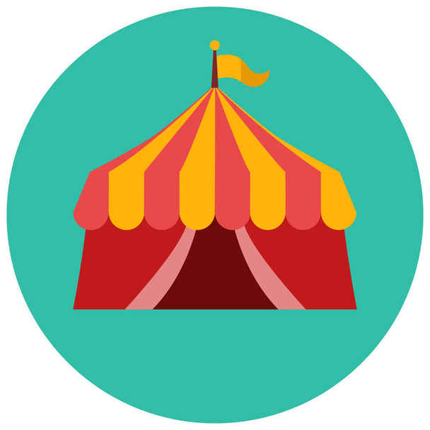 cirkusová ikona zábavy ve stylu Flat - Vektor, obrázek