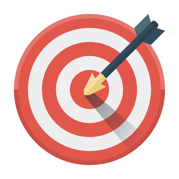 aim arrow market icon in Flat style - Vector, imagen