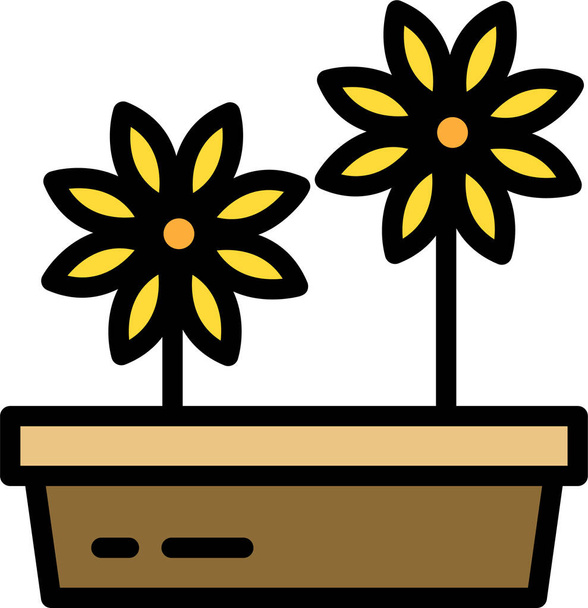 flower. web icon simple illustration - Vektori, kuva