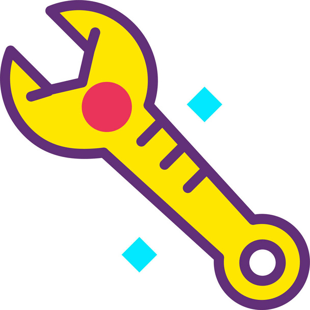 Schraubenschlüssel Web-Symbol einfache Illustration - Vektor, Bild
