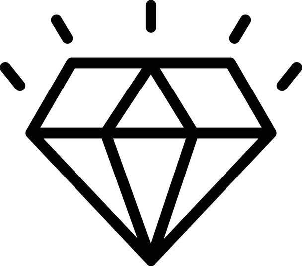 icona di diamante, illustrazione vettoriale - Vettoriali, immagini