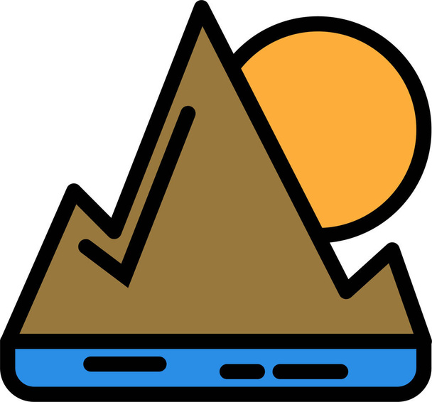 montanhas. ícone web ilustração simples  - Vetor, Imagem