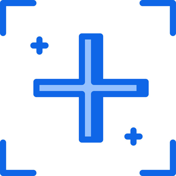 plus Kreuz-Flach-Symbol, Vektorillustration - Vektor, Bild