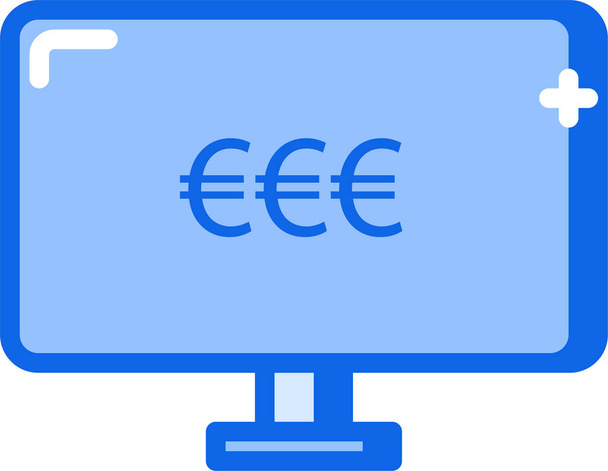 euro. icona web semplice illustrazione - Vettoriali, immagini