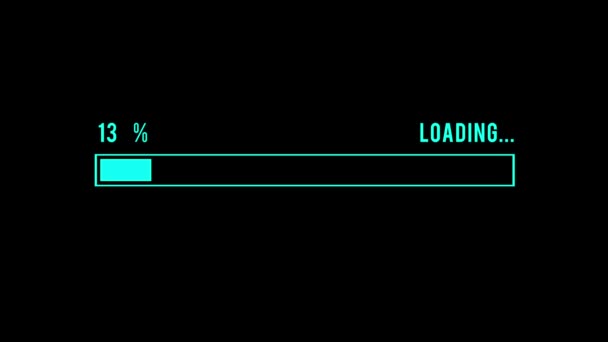 The process of loading on a black background. Animations load in percentage increments of 0 to 100. - Footage, Video
