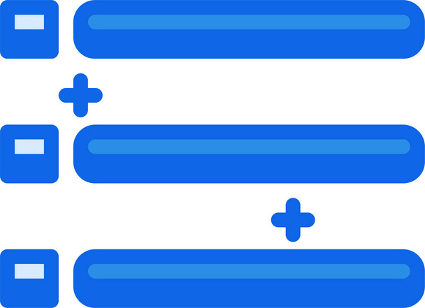 icono de vector gráfico de medicina. estilo es bicolor símbolo plano, colores azul y blanco, ángulos redondeados, gris - Vector, Imagen