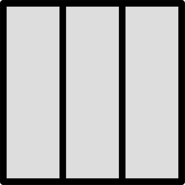 ilustração vetorial preto e branco de uma armação de uma janela - Vetor, Imagem