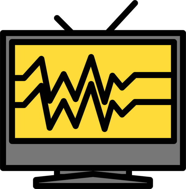 テレビのウェブアイコンや単純なベクトルイラスト - ベクター画像