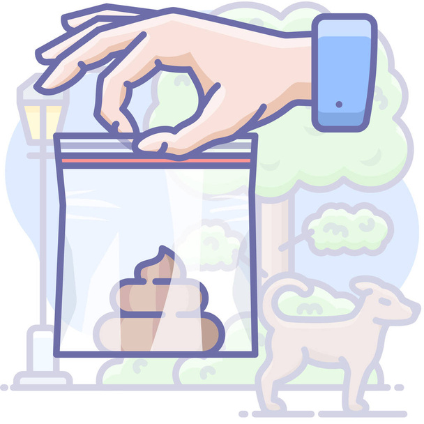 park shit poop icon in Filled outline style - ベクター画像