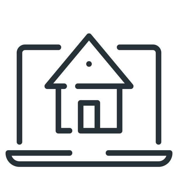 software computer home icon in Outline style - Vector, Imagen