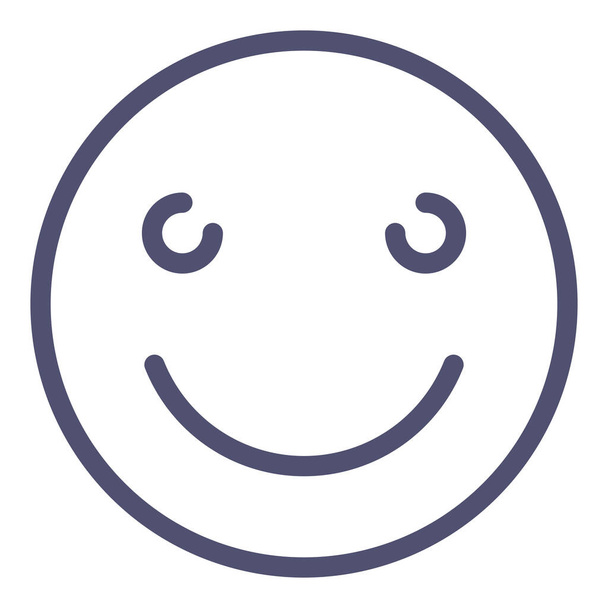 emoji gelukkig glimlach icoon in contouren stijl - Vector, afbeelding