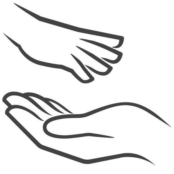 ikona opieki nad dzieckiem ręka - Wektor, obraz
