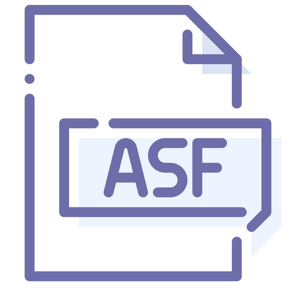 Піктограма розширення asf у категорії Файли та теки
 - Вектор, зображення