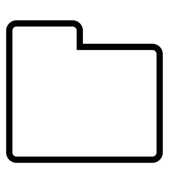 Carpeta Outline Icono de software de escritorio en estilo Outline - Vector, Imagen