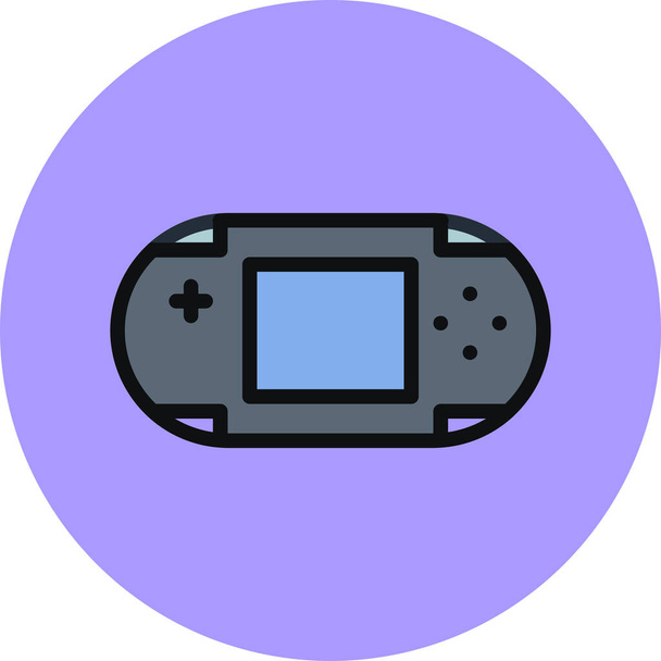 console games gaming icon in Filled outline style - Wektor, obraz