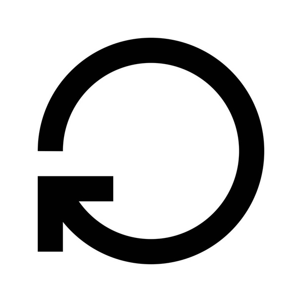 rotate clockwise round icon in Solid style - Vector, Image