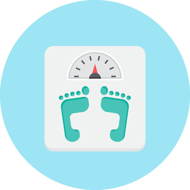 dieta lékařské měřítko ikona v plochém stylu - Vektor, obrázek