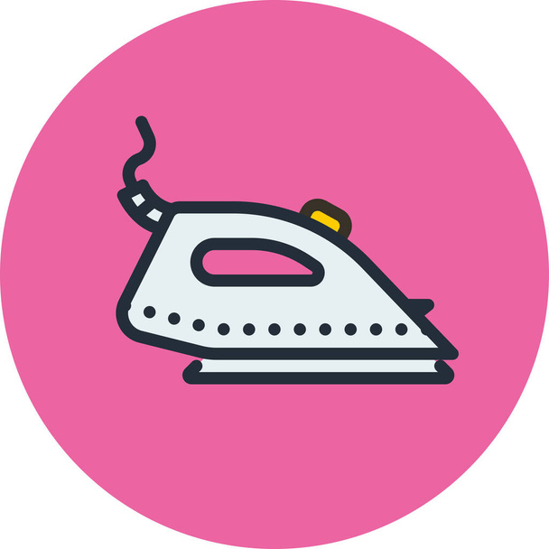 flatiron iron smoothing icon in Filled outline style - Vector, Image